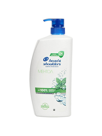 Шампунь Head & Shoulders, Ментол, против перхоти, 1 л