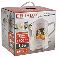 Чайник электрический Delta Lux, Лимоны DE-1010, 1.5 л, 1500 Вт, скрытый нагревательный элемент, фарфор - фото 4