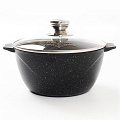Кастрюля алюминий, антипригарное покрытие, 3 л, с крышкой, крышка стекло, Мечта, Гранит black Induction, 43802И, индукция - фото 3