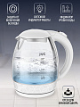 Чайник электрический JVC, JK-KE1514, белый, 1.7 л, 2200 Вт, скрытый нагревательный элемент, стекло - фото 2