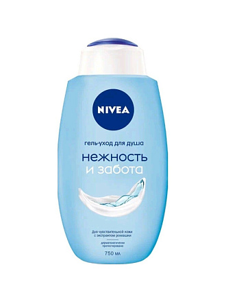 Гель для душа Nivea, Нежность и Забота, 750 мл