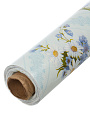 Клеенка Ткань, 1.3х25 м, ПВХ на тканевой основе, Василек ромашка на белом фоне, 444-1 - фото 2