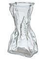 Ваза стекло, настольная, 15х7.5 см, Мятая, A060333, прозрачная - фото 3