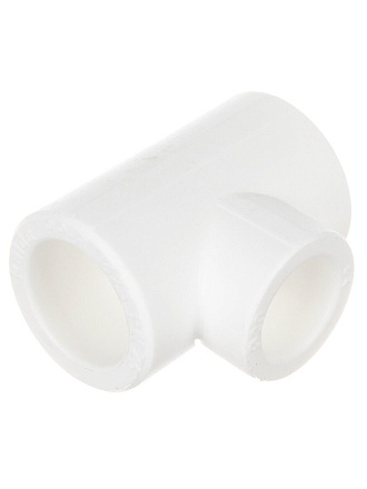 Тройник переходной полипропилен, 25х20х25 мм, белый, Valfex