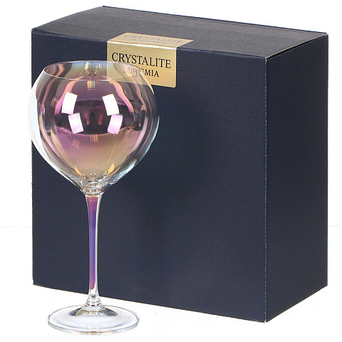 Бокал для вина, 640 мл, стекло, 2 шт, Bohemia, Галактика Лиловая дымка, 1SF06/640/RLNDх2