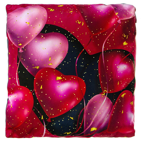 Подушка декоративная, 40х40 см, Воздушные шарики с любовью, 100% полиэстер, в ассортименте, 322676