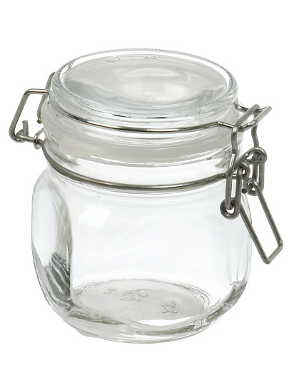 Банка для сыпучих продуктов, стекло, 350 мл, с крышкой, с бугельным замком, 03335-00001
