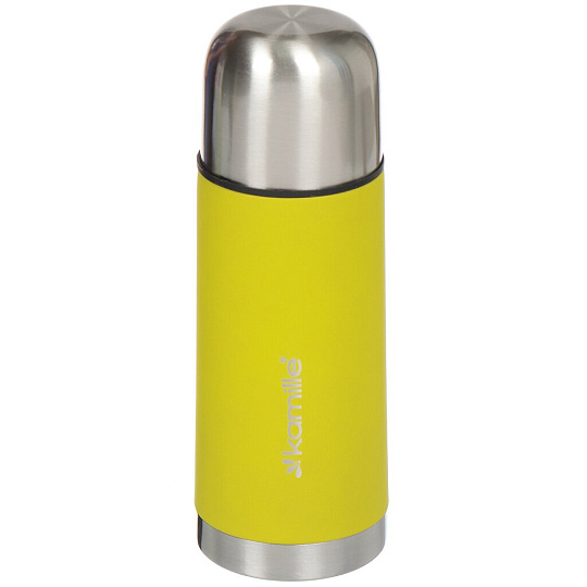 Термос нержавеющая сталь, 350 мл, узкая горловина, Kamille, колба нержавеющая сталь, 1 чашка, прорезиненное покрытие, в ассортименте, 2001