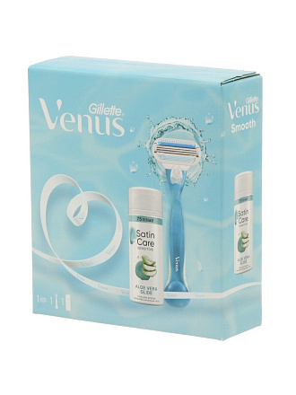 Набор подарочный для женщин, Venus, станок для бритья c 1 кассетой + гель для бритья для чувствительной кожи 75 мл