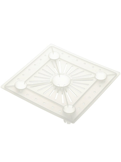 Кашпо пластик, 2.5 л, 17.3х14.5 см, белый гранит, Darel, Квадро, 50706