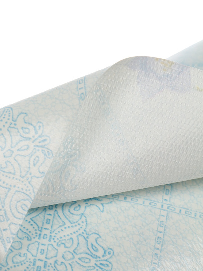 Клеенка Ткань, 1.3х25 м, ПВХ на тканевой основе, Василек ромашка на белом фоне, 444-1