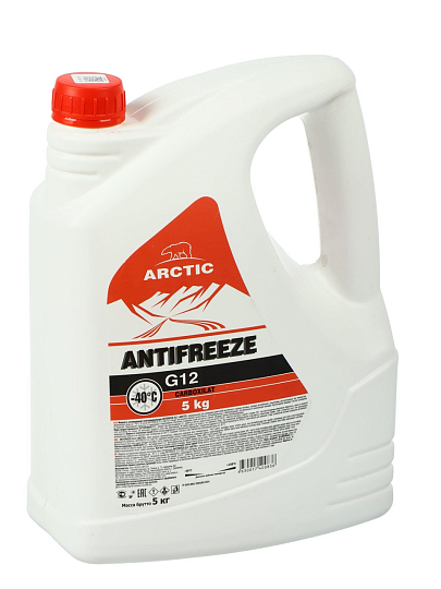 Антифриз Arctic, G12, 5 л, красный, карбоксилатный, ARred5