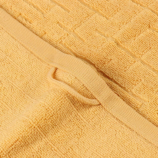 Полотенце банное 50х90 см, 100% хлопок, 541 г/м2, Galiha Jacquard, Anilsan, желтое, Турция, 20915090