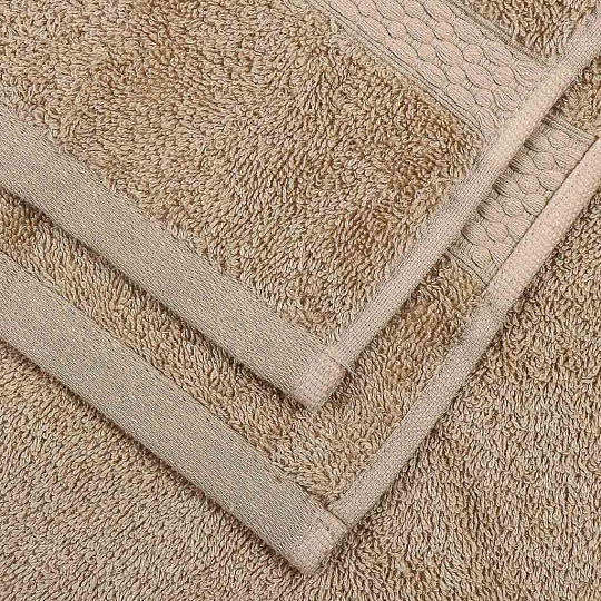 Полотенце банное 50х90 см, 100% хлопок, 500 г/м2, Dante Beige, TAC, бежевое, 1717, Турция