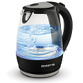 Чайник электрический стеклянный Polaris PWK 1076CGL, 1 л, 2.2 кВт, черный
