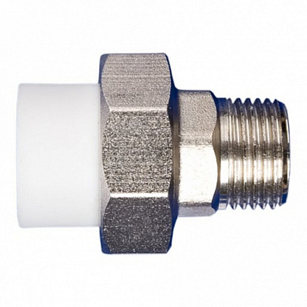 Муфта разъемная полипропилен, d20х1/2'', наружная резьба, разъемная PPRC, MeerPlast