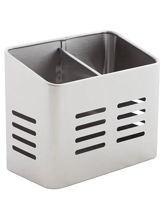 Подставка для столовых приборов, нержавеющая сталь, 16х9х13 см, Carnale, 007537