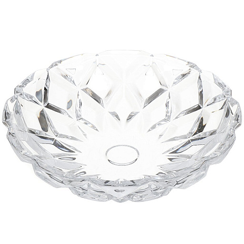 Блюдо стекло, круглое, 8хd32 см, Кристаллы, Y4-3636