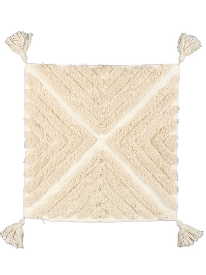 Наволочка декоративная Бохо, канвас, 45 х 45 см, бежевая, A130185