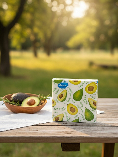 Салфетки Лилия, Авокадо, 20 шт, 2 сл, 33х33 см, 8011
