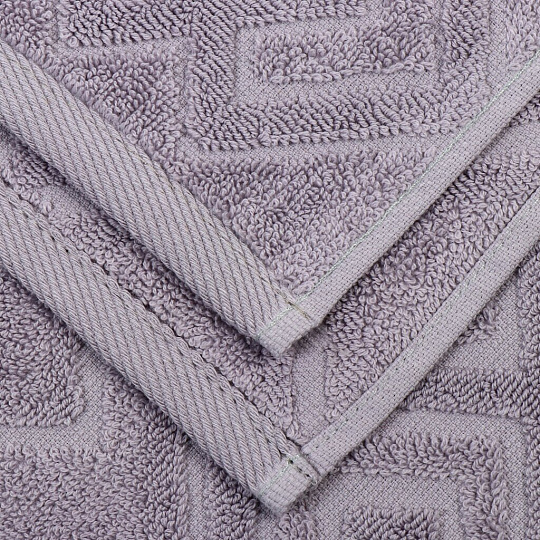 Полотенце банное 50х90 см, 100% хлопок, 450 г/м2, жаккард, Ромбы 4444, Авангард, пепельное, 233, Россия