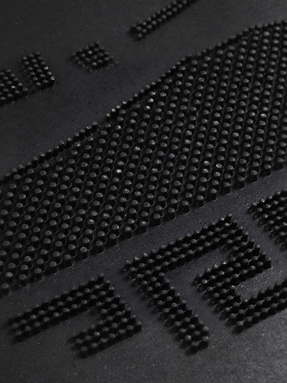 Коврик придверный, 40х60 см, прямоугольный, ПВХ, латексная пропитка, черный, Welcome, 92008