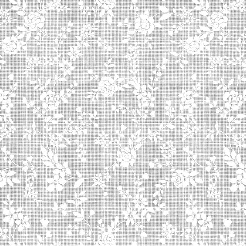 Клеенка на ПВХ основе Silvano Easy Lace Белая Цветы LA-0555U, 1.37х20 м