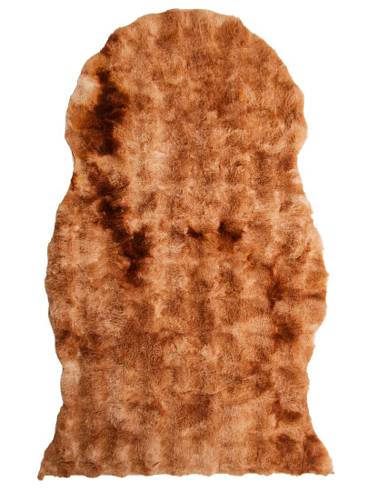 Коврик интерьерный 0.8х1.2 м, Silvano, фигурный, бежево-коричневый, искусственный мех, Y4-11722