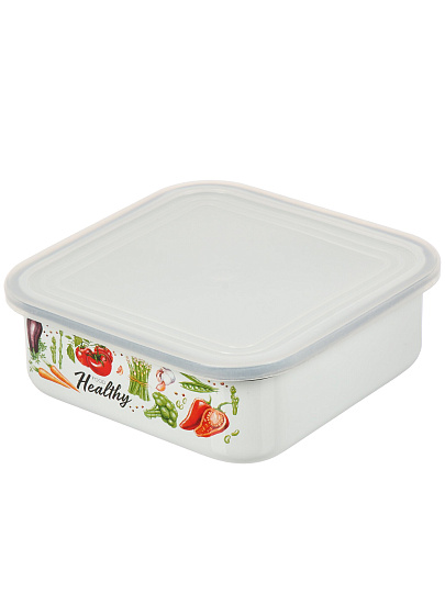 Лоток эмалированная сталь, 1 л, квадратный, Appetite, Veggies, 01-2507п/4