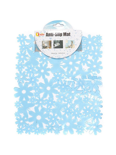 Коврик в раковину противоскользящий пластик, 27х30 см, в ассортименте, Y3-690