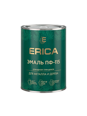 Эмаль Erica, ПФ-115, для внутренних и наружных работ, алкидная, глянцевая, слоновая кость, 1.8 кг