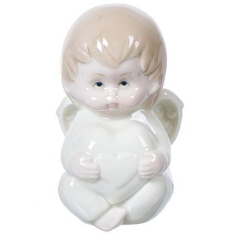 Фигурка декоративная Ангелочек с сердцем, 10 см, Y4-3686