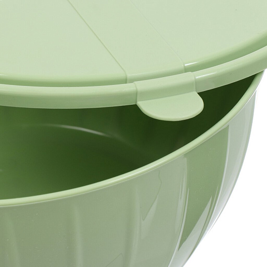 Салатник пластик, круглый, 2.8 л, с крышкой, Vanilla, Sugar&amp;Spice, SE186711050, фисташка