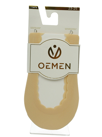 Носки для женщин, подследники, Oemen, бежевые, р. 23-25, 8015