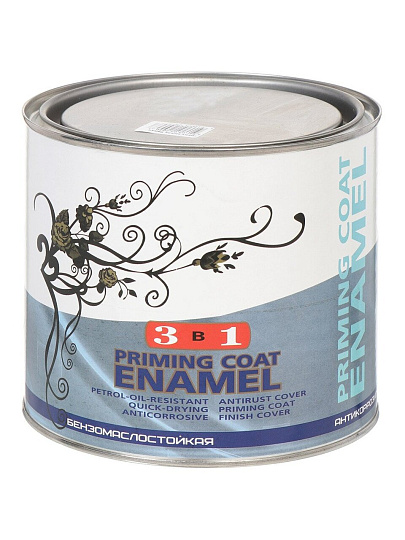 Грунт-эмаль Палитра, по ржавчине, алкидная, белая, 1.9 кг