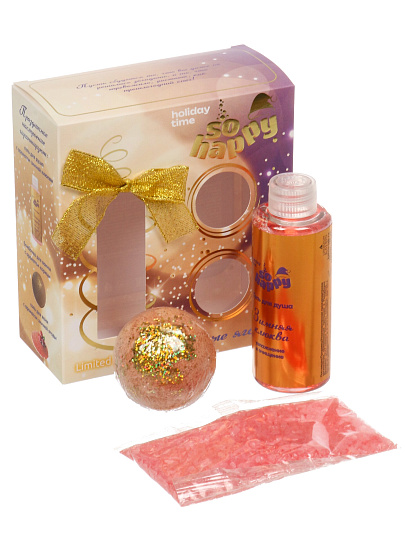 Набор бурлящих шаров для ванны So Happy holiday time, Пряные ягоды, 370 г