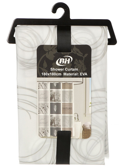 Штора для ванн 180х180 см, PEVA, Элика-4, Y4-11173