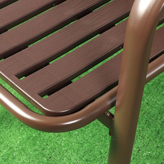 Мебель садовая Виолет, коричневая, стол, 60х60х71 см, 2 кресла, 53х83х40 см, C010077