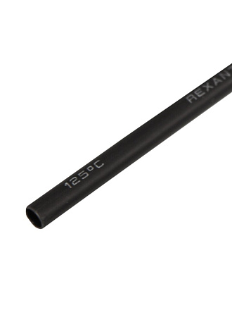 Термоусадочная трубка 3.0/1.0 мм, 10 шт, СТТК (3:1), черная по 1 м, Rexant, 26-0003