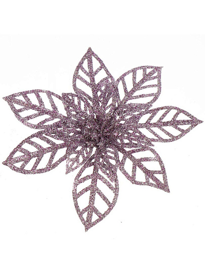 Елочное украшение Пуансеттия, лаванда, 14х3.5х14 см, SYYKLA-1919103lav