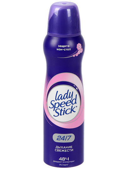Дезодорант Lady Speed Stick, Дыхание свежести, для женщин, спрей, 150 мл