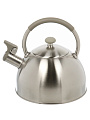 Чайник нержавеющая сталь, 2.5 л, со свистком, матовый, ручка силикон, Катунь, индукция, серебристый, КТ-149 - фото 3