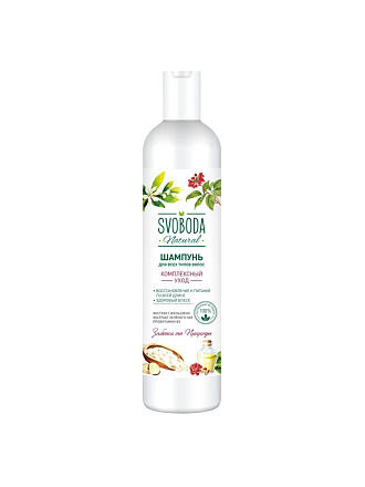 Шампунь Svoboda Natural, Женьшень, зеленый чай и провитамин, для всех типов волос, 430 мл