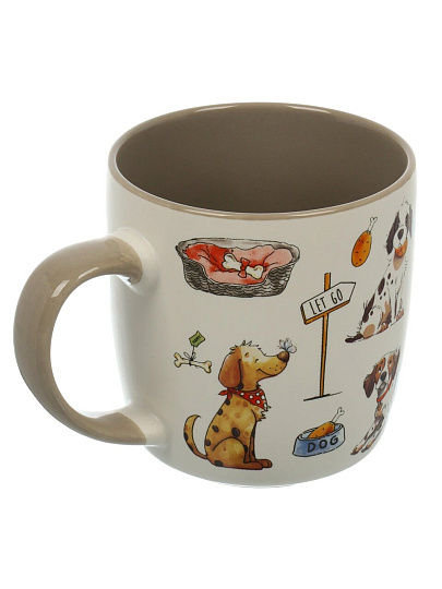 Кружка фарфор, 380 мл, Dogs, Domenik, DMM020