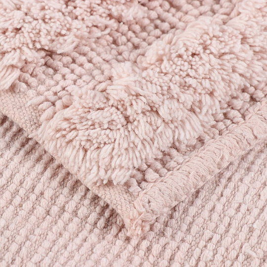 Коврик для ванной, 0.6х0.9 м, 100% хлопок, коралловый, Karteks, 1025/60.04, однотонный