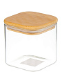 Банка для сыпучих продуктов, стекло, 0.7 л, 10х10 см, с крышкой, Daniks, Квадрато, STF1095 - фото 2