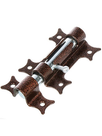 Засов накладной, ригель круглый, Делга, 11188, медь