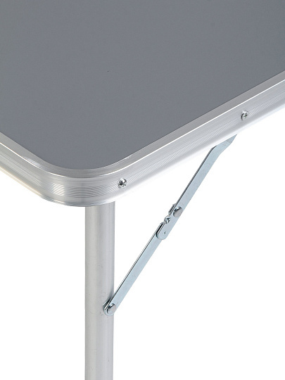 Стол складной 120х60х70 см, 4 стула, прямоугольный, металл, столешница МДФ, серый