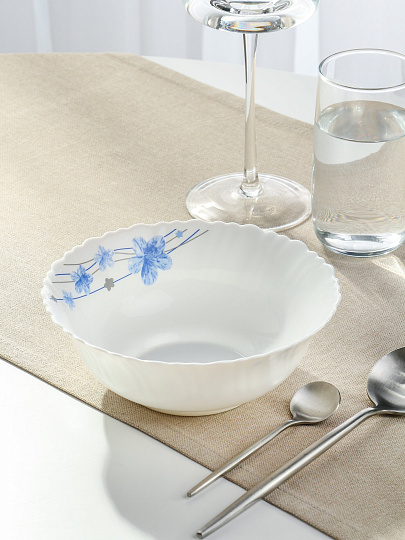 Салатник стеклокерамика, круглый, 18х6 см, 0.6 л, Вуаль, TW70