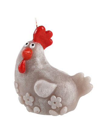 Свеча декоративная, 11.5х6х12.5 см, крем-брюле, Evis, Петушок-3, 28 0471 0001